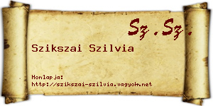 Szikszai Szilvia névjegykártya